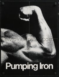 1k0208 PUMPING IRON 17x22 special poster 1977 Arnold Schwarzenegger's biceps were huge, very rare!