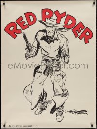 1k0210 RED RYDER 30x40 special poster 1949 great art of the cowboy hero with two pistols!