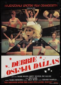 1k0539 DEBBIE DOES DALLAS Yugoslavian 17x25 1978 Bambi Woods, wild images of naked Texas Cowgirls!