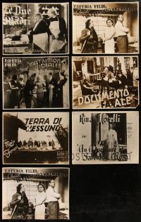 1m0377 LOT OF 7 DELUXE 11X14 STILLS 1940s-1950s Italian movie scenes with text within the printing!