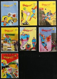 1m0580 LOT OF 7 SUPERMAN EGYPTIAN COMIC BOOKS 1970s cool art!