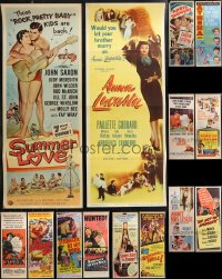 1m0784 LOT OF 16 MOSTLY FORMERLY FOLDED MOSTLY 1950S INSERTS 1950s a variety of cool movie images!