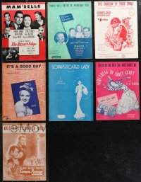 1m0455 LOT OF 7 SHEET MUSIC 1950s-1960s a variety of different songs, some from movies!