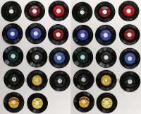 1m0603 LOT OF 14 45 RPM RECORDS 1950s singles from a variety of different musicians!