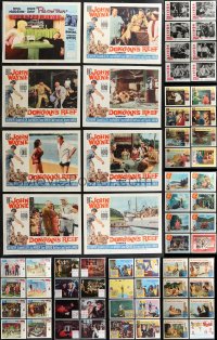 1m0211 LOT OF 100 LOBBY CARDS 1960s mostly complete sets from a variety of different movies!