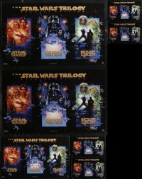 1m0803 LOT OF 7 UNFOLDED 16x26 STAR WARS TRILOGY SPECIAL POSTERS 1997 the original + Empire & Jedi!