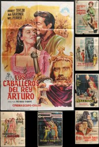 1m0362 LOT OF 10 FOLDED SPANISH POSTERS 1960s-1970s great images from a variety of movies!