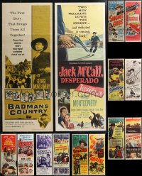 1m0779 LOT OF 18 FORMERLY FOLDED COWBOY WESTERN INSERTS 1940s-1950s a variety of movie images!