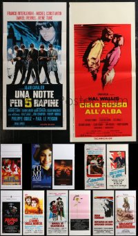 1m0760 LOT OF 13 FORMERLY FOLDED ITALIAN LOCANDINAS 1960s-2000s a variety of movie images!