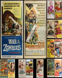 1m0788 LOT OF 15 MOSTLY FORMERLY FOLDED INSERTS 1940s-1960s a variety of movie images!