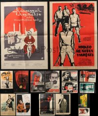 1m0825 LOT OF 16 FORMERLY FOLDED 16X24 RUSSIAN POSTERS 1950s-1970s a variety of cool images!