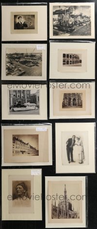 1m0406 LOT OF 10 MISCELLANEOUS MATTED VINTAGE PHOTOS 1870s-1940s a variety of cool images!