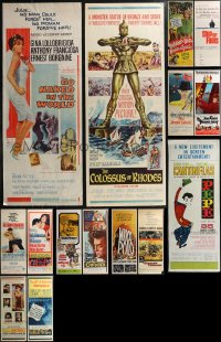 1m0786 LOT OF 15 UNFOLDED AND FORMERLY FOLDED INSERTS 1950s-1960s a variety of movie images!