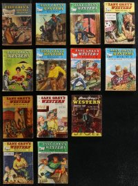 1m0590 LOT OF 13 ZANE GREY'S WESTERN MAGAZINES 1940s-1950s great cowboy images & articles!