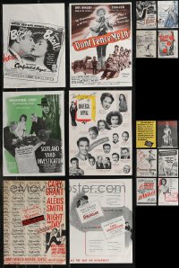 1m0326 LOT OF 16 1-PAGE TRADE ADS 1940s great images from a variety of different movies!