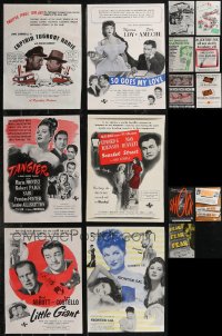 1m0329 LOT OF 15 1-PAGE TRADE ADS 1940s great images from a variety of different movies!