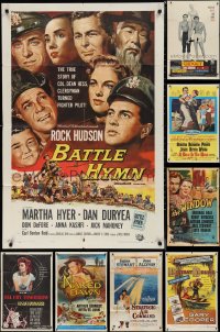 1m0185 LOT OF 10 1950S FOLDED ONE-SHEETS 1950s great images from a variety of different movies!