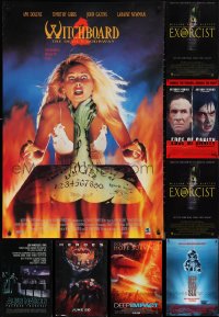 1m0989 LOT OF 15 UNFOLDED MOSTLY SINGLE-SIDED MOSTLY 27X40 HORROR/SCI-FI ONE-SHEETS 1980s-2000s cool images!