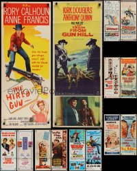 1m0780 LOT OF 17 UNFOLDED AND FORMERLY FOLDED INSERTS 1950s-1960s a variety of movie images!