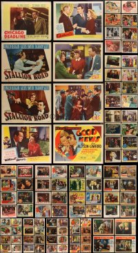 1m0208 LOT OF 108 1940S-50S LOBBY CARDS 1940s-1950s incomplete sets from a variety of movies!