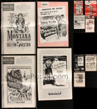 1m0345 LOT OF 11 ERROL FLYNN UNCUT PRESSBOOKS 1940s-1950s advertising for several of his movies!