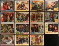 1m0286 LOT OF 15 COWBOY WESTERN LOBBY CARDS 1940s great scenes from several different movies!