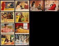 1m0296 LOT OF 10 ELIZABETH TAYLOR/MONTGOMERY CLIFT LOBBY CARDS 1950s-1960s great scenes!