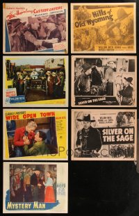 1m0309 LOT OF 7 HOPALONG CASSIDY LOBBY CARDS 1940s great scenes from several of his movies!