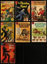 1m0463 LOT OF 7 DELL & CHARLTON COMIC BOOKS 1950s-1970s Billy the Kid, Red Ryder, Phantom Planet!