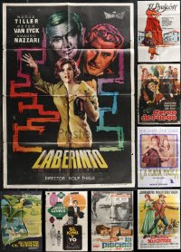 1m0359 LOT OF 13 FOLDED SPANISH POSTERS 1960s-1970s great images from a variety of movies!