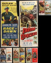 1m0785 LOT OF 16 FORMERLY FOLDED COWBOY WESTERN INSERTS 1950s-1970s a variety of movie images!