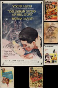 1m0189 LOT OF 7 FOLDED ONE-SHEETS 1940s-1970s great images from a variety of different movies!