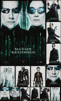 1m0976 LOT OF 17 UNFOLDED SINGLE-SIDED 27X40 MATRIX RELOADED ONE-SHEETS 2003 character portraits!