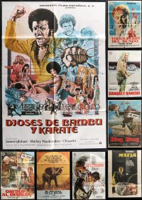 1m0361 LOT OF 11 FOLDED SPANISH POSTERS 1960s-1980s great images from a variety of movies!