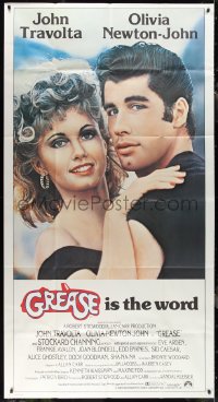 1p0791 GREASE 3sh 1978 close up of John Travolta & Olivia Newton-John in most classic musical!