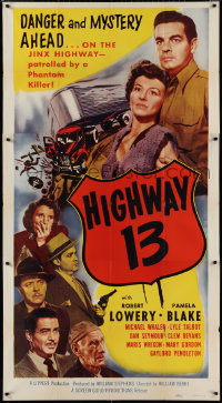 1p0796 HIGHWAY 13 3sh 1949 danger & mystery on the jinx highway patrolled by a Phantom Killer!