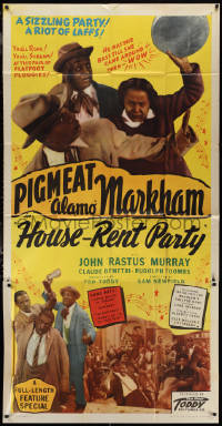 1p0798 HOUSE-RENT PARTY 3sh 1946 Dewey Pigmeat Alamo Markham, Toddy all-black comedy musical!