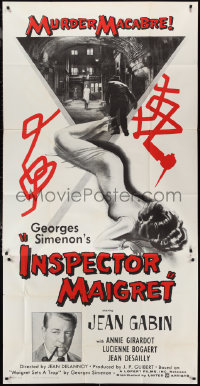 1p0800 INSPECTOR MAIGRET 3sh 1958 Georges Simenon, Jean Gabin, sexy French bad girl Annie Girardot!