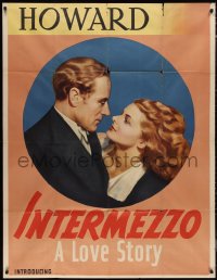 1p0801 INTERMEZZO INCOMPLETE 3sh 1939 romantic c/u of Ingrid Bergman & Leslie Howard, ultra rare!