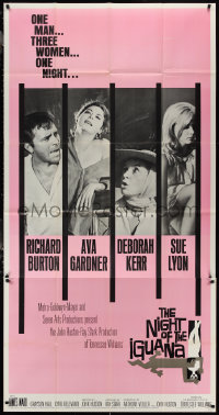 1p0819 NIGHT OF THE IGUANA 3sh 1964 Richard Burton, Ava Gardner, Sue Lyon, Deborah Kerr, John Huston