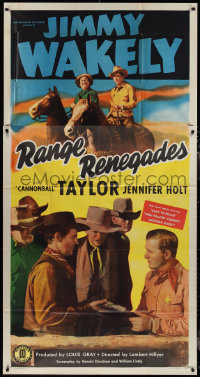 1p0830 RANGE RENEGADES 3sh 1948 singing cowboy Jimmy Wakely, Dub Cannonball Taylor, western!