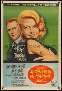 1p0706 IF A MAN ANSWERS Argentinean 1962 great art of sexy Sandra Dee & Bobby Darin, ultra rare!