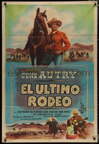 1p0709 LAST ROUND-UP Argentinean 1947 great image of Gene Autry & his famous horse, Champion, rare!