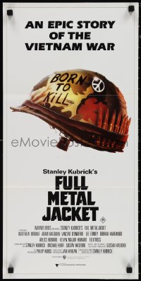 1p1392 FULL METAL JACKET Aust daybill 1987 Stanley Kubrick epic Vietnam War movie, Castle art!