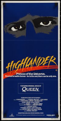 1p1396 HIGHLANDER Aust daybill 1986 Christopher Lambert, Roxanne Hart, Sean Connery