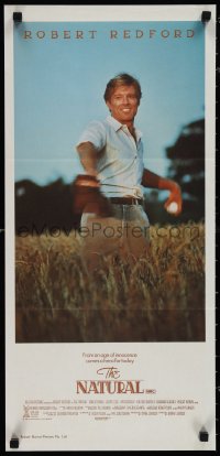 1p1409 NATURAL Aust daybill 1984 best image of Robert Redford throwing baseball in field!