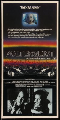 1p1418 POLTERGEIST Aust daybill 1982 Tobe Hooper horror classic, they're here, Heather O'Rourke!