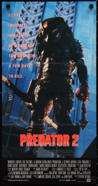 1p1419 PREDATOR 2 Aust daybill 1990 Danny Glover, Gary Busey, cool sci-fi sequel!