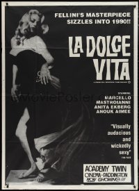 1p0685 LA DOLCE VITA Aust 40x55 special poster R1990 Fellini, full-length sexy Anita Ekberg, rare!