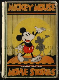 1p1110 MICKEY MOUSE MOVIE STORIES hardcover book 1931 illustrated with Walt Disney cartoon art!